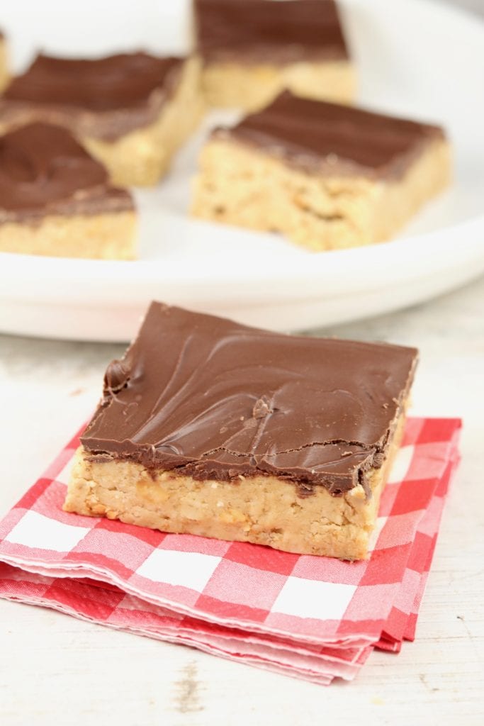 Slice of peanut butter bars