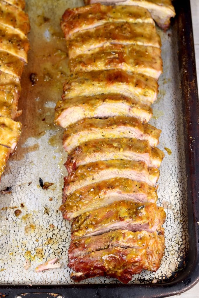 Sliced BBQ Mustard Ribs