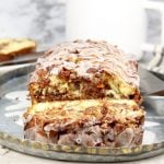 apple fritter cake sliced