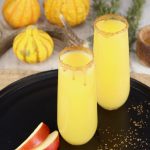 Autumn cocktail with sparkling wine