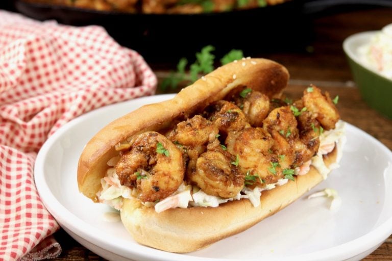 Blackened Shrimp Po Boy Sandwich