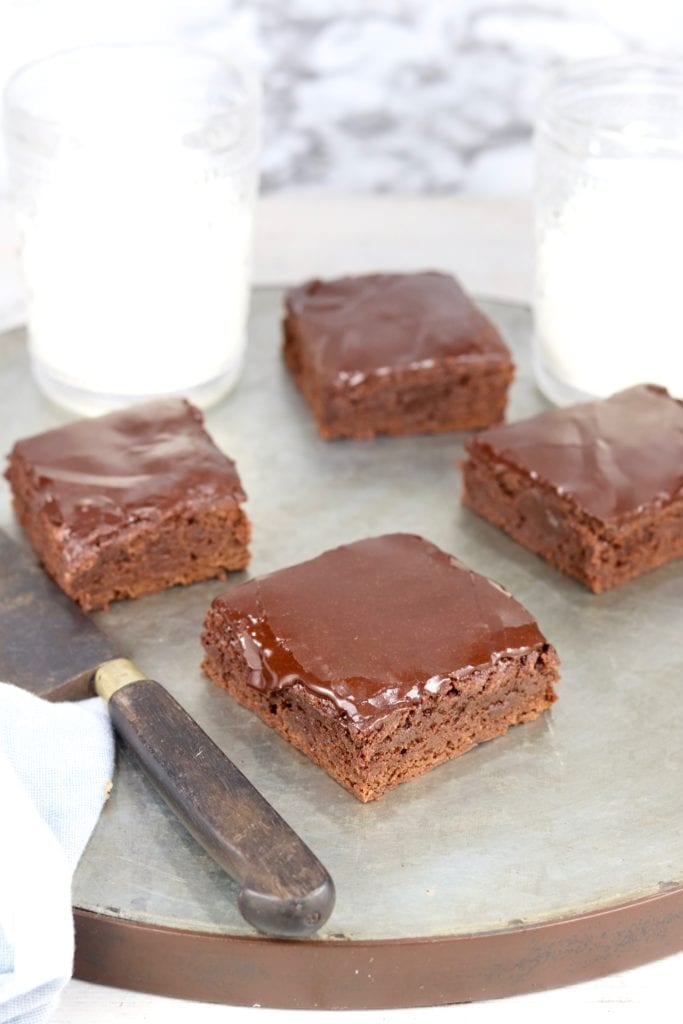 Fudgy Chocolate Brownies with Glaze