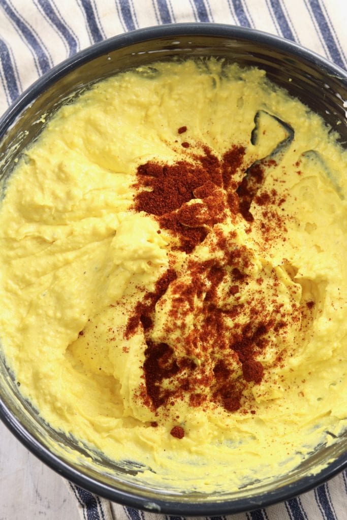 Deviled Egg Filling with smoked paprika