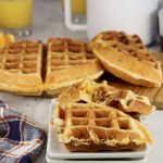 Sausage and cheese stuffed waffles