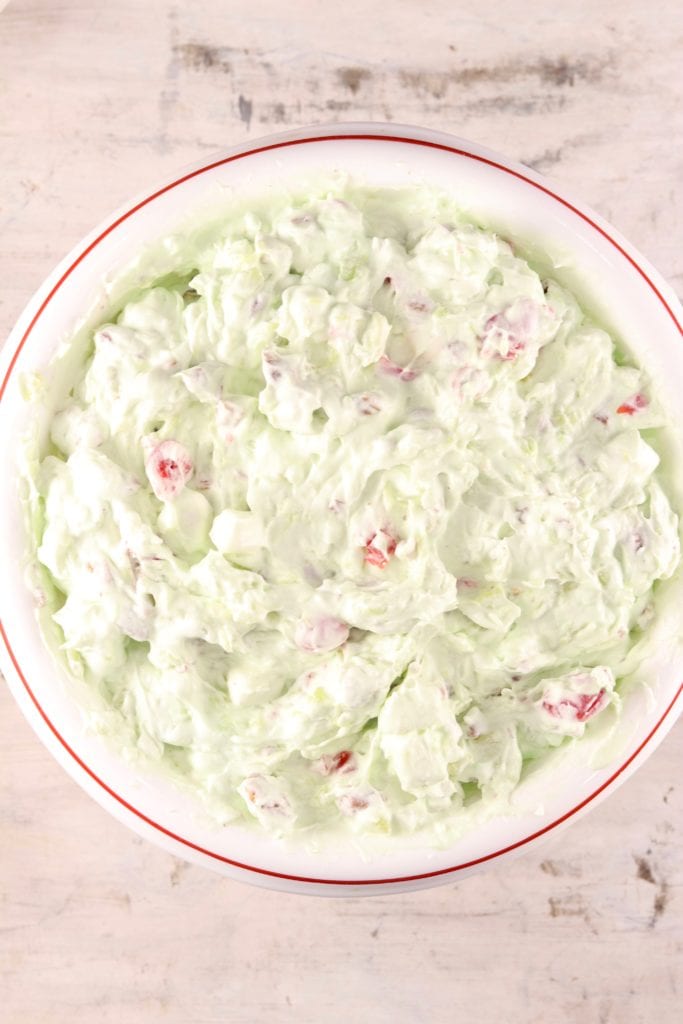 Pistachio fluff holiday dessert