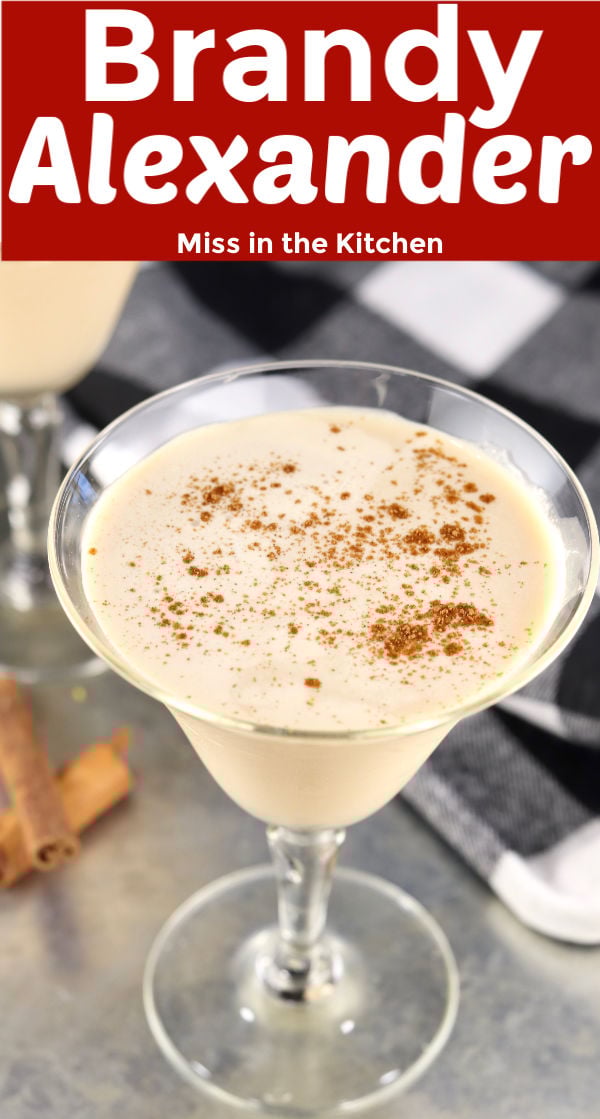 Text overlay Brandy Alexander Cocktail