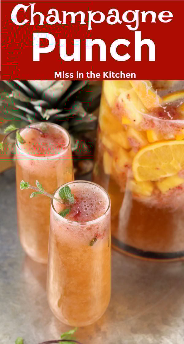 Champagne Punch with text overlay