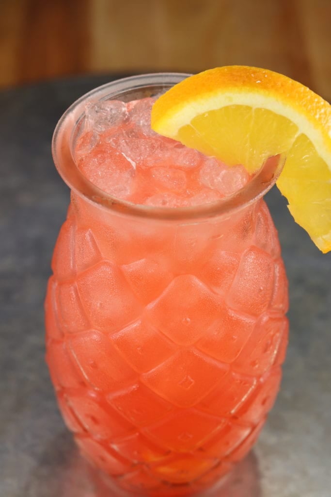 Pineapple glass with Vodka Party Punch 