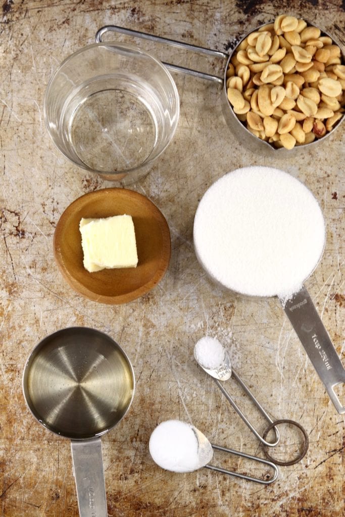 Ingredients for Peanut Brittle