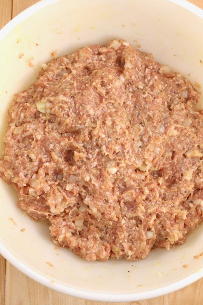 meatball mixture in a bowl