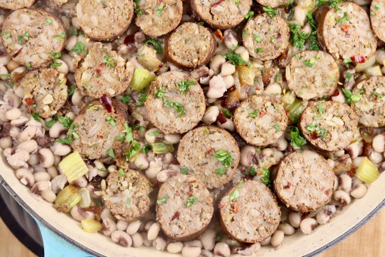 Boudin and Purple Hull Peas