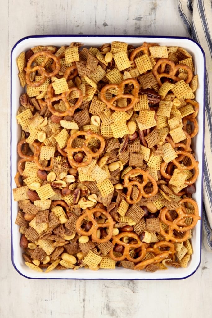 Pan of Chex Mix