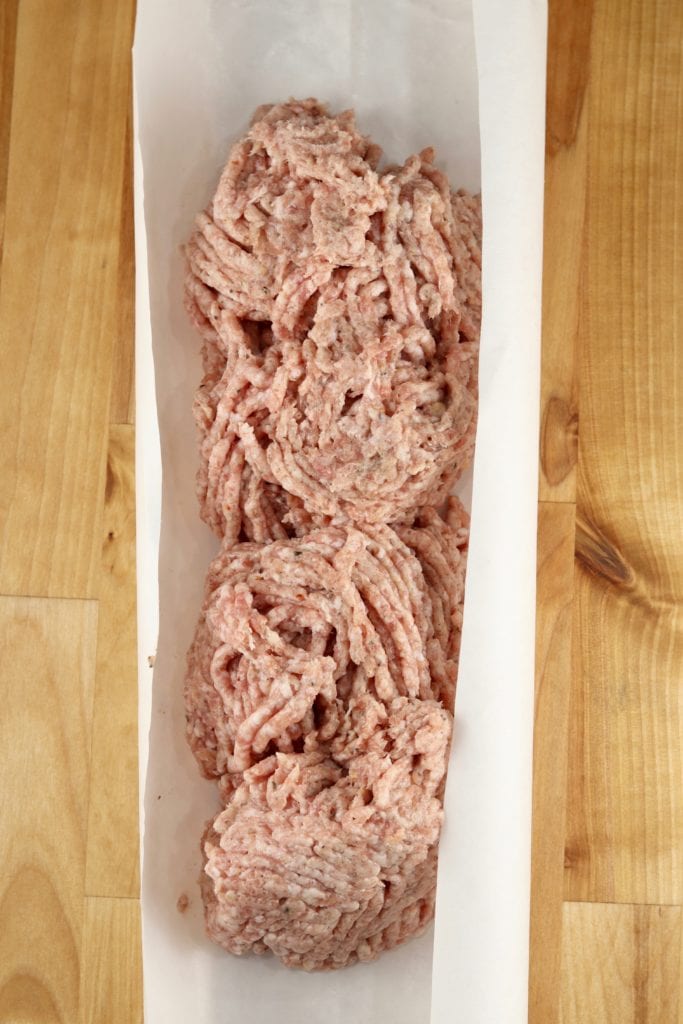 ground pork sausage in freezer paper