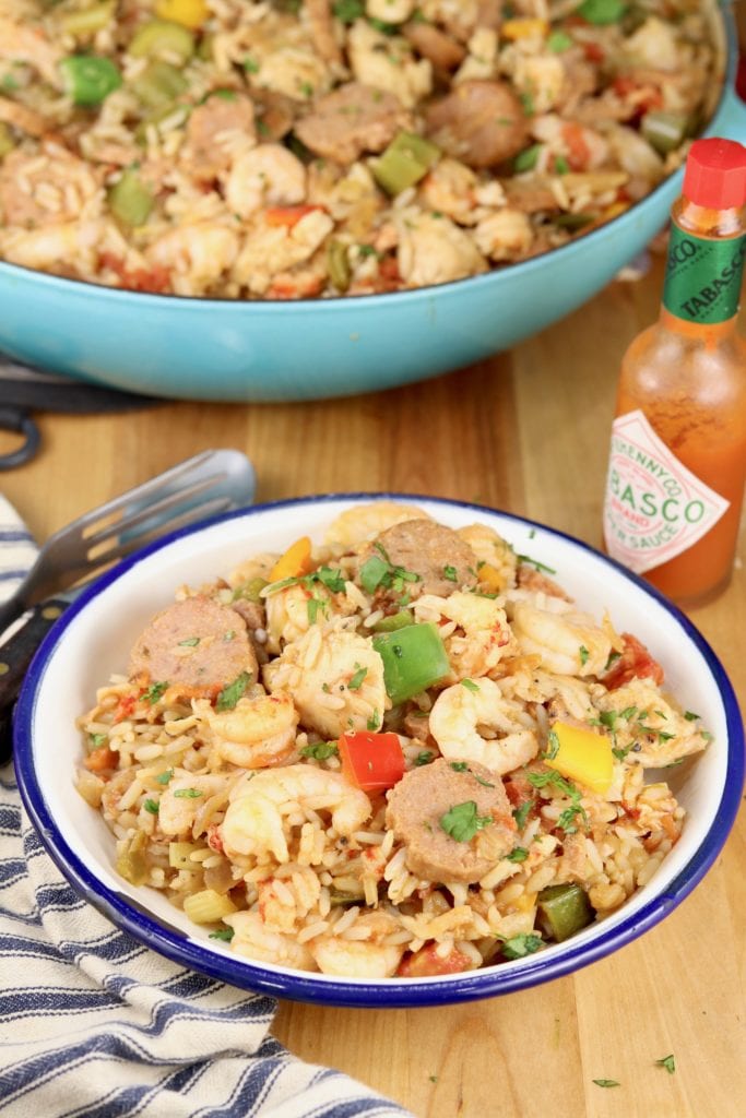 Jambalaya served in a bowl