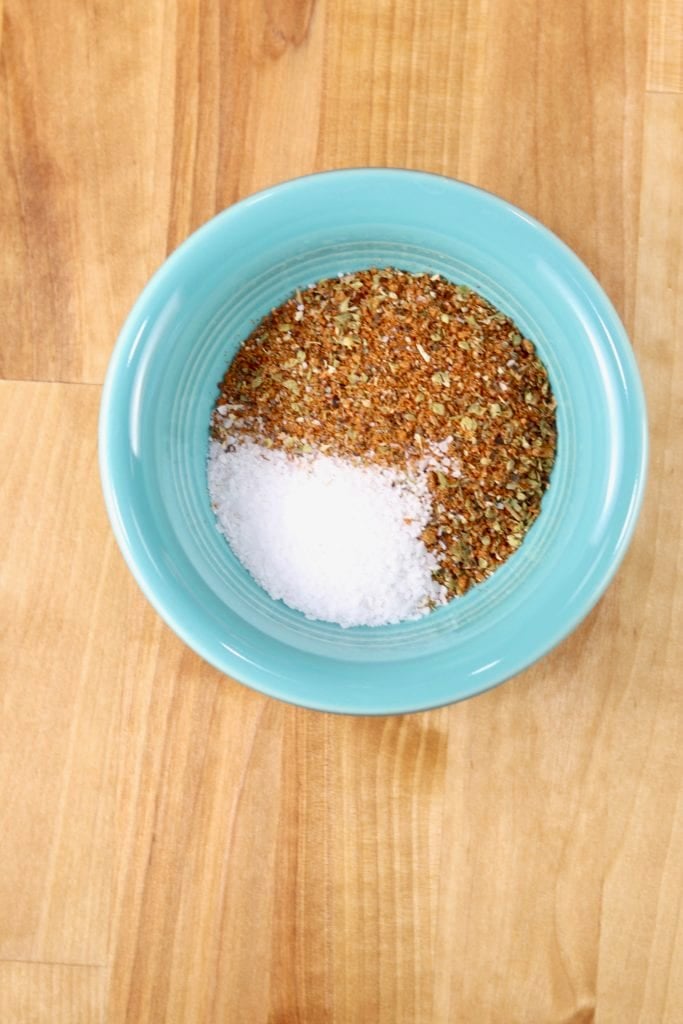 Spices and salt for andouille sausage