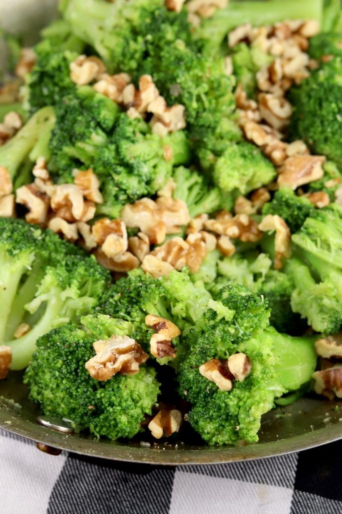 Broccoli with toasted walnuts