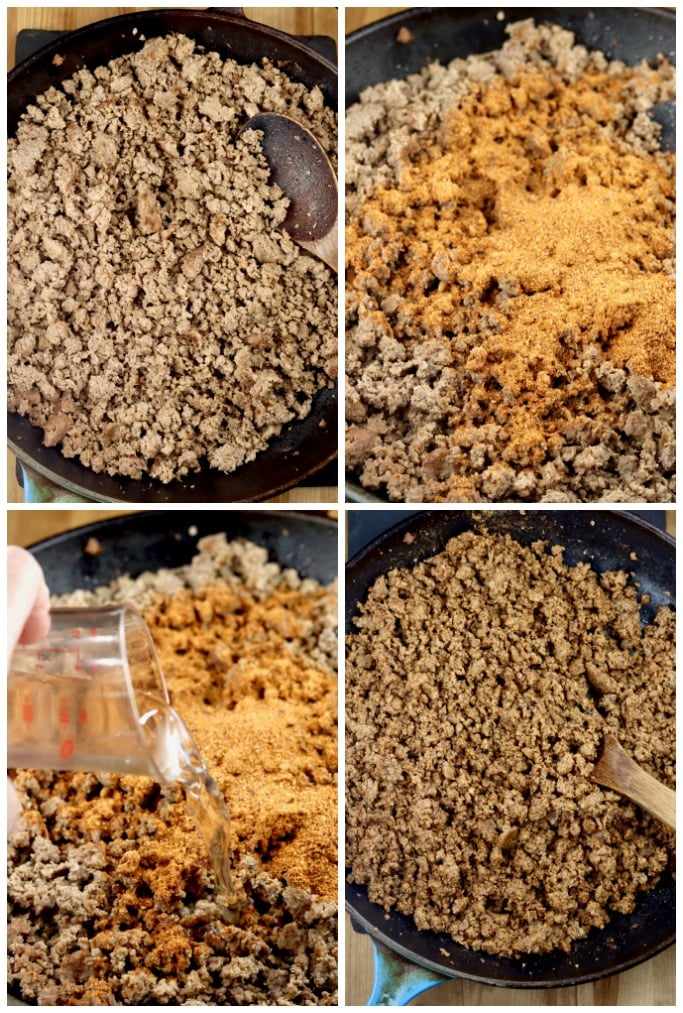 Ground beef for burritos