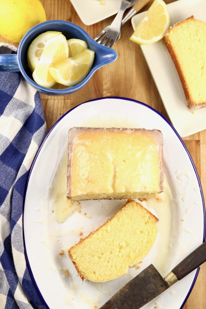 sliced lemon loaf cake