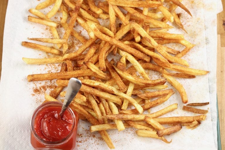 Homemade French Fries with Ketchup