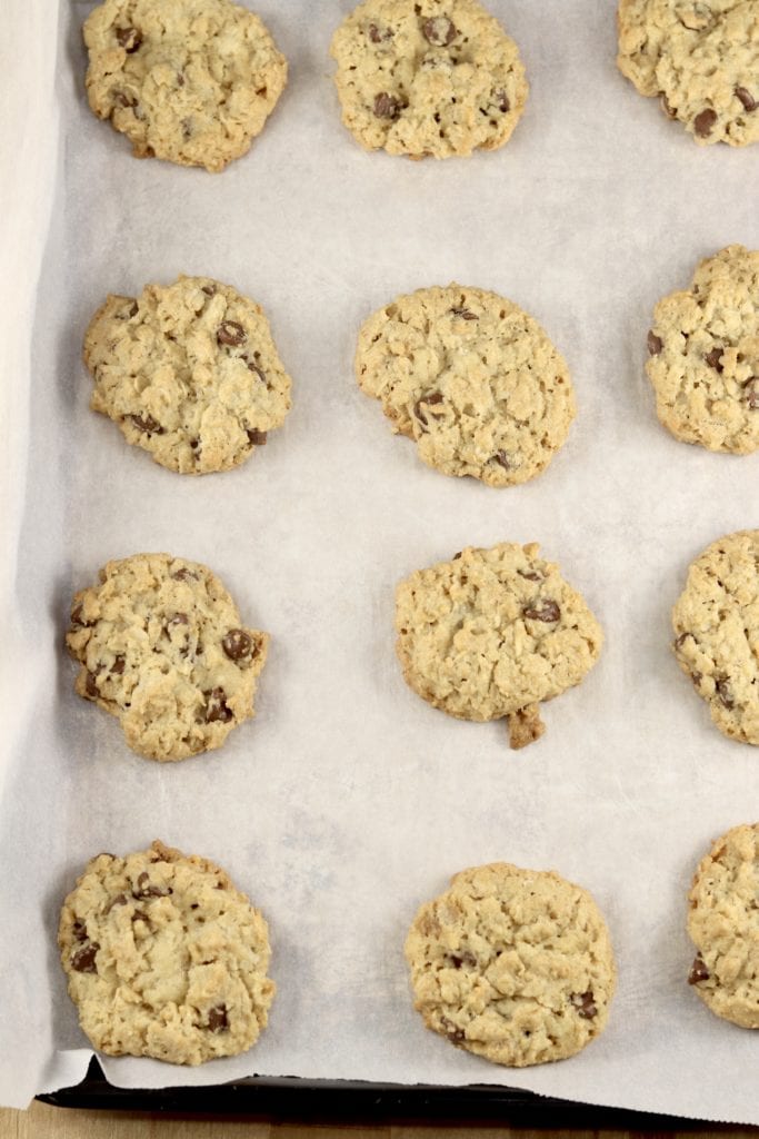 Baked chocolate chip cookies