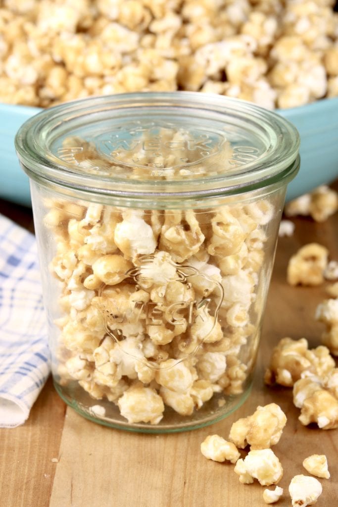 Caramel Popcorn in a jar