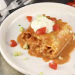 Chicken Enchilada Lasagna Roll Ups