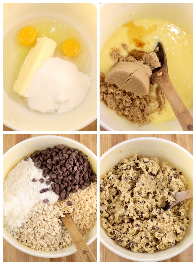Step by step photos of dish pan cookies