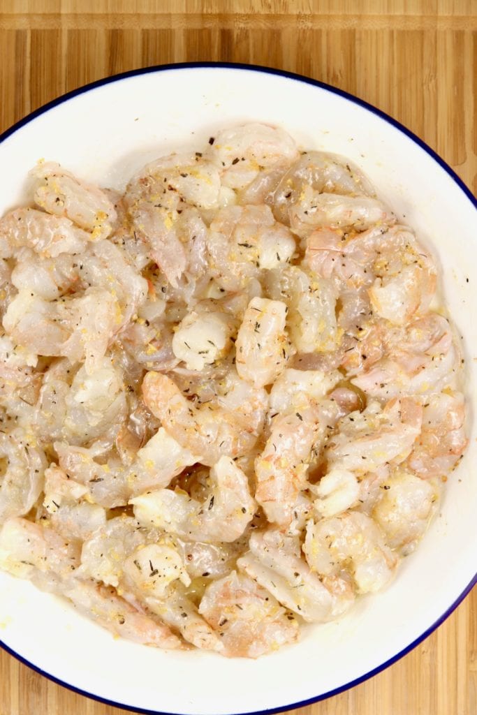 garlic and herb buttered shrimp