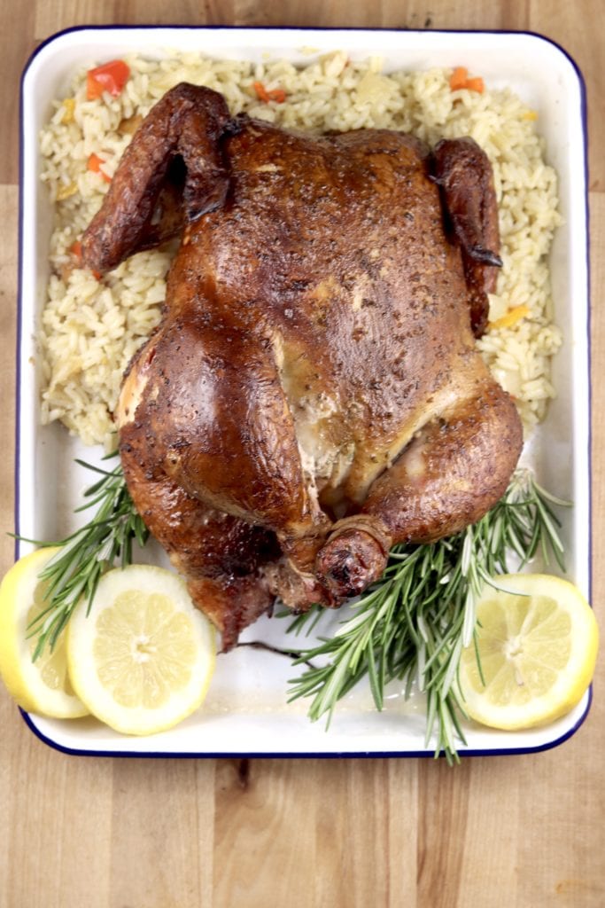Herb Butter Smoked Chicken