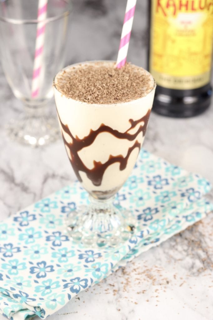 Kahlua cocktail with ice cream