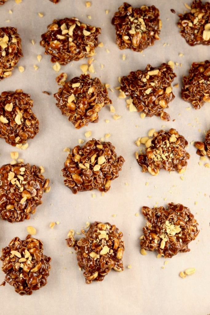 Mounds of chocolate no bake cookies