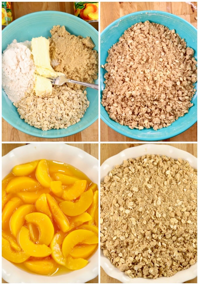 Peach Crisp step by step recipe photos