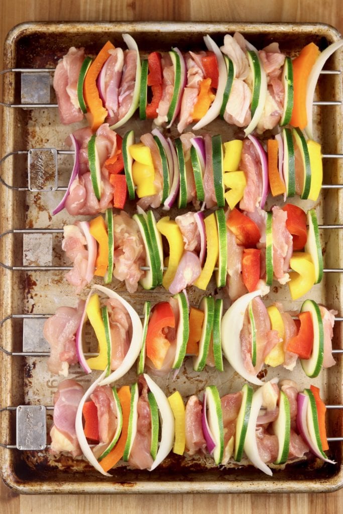 Grilled Chicken and Vegetable Skewers