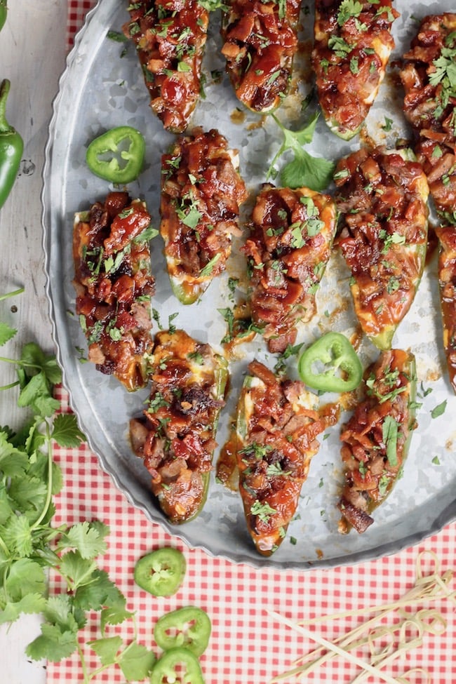 Brisket stuffed jalapenos.