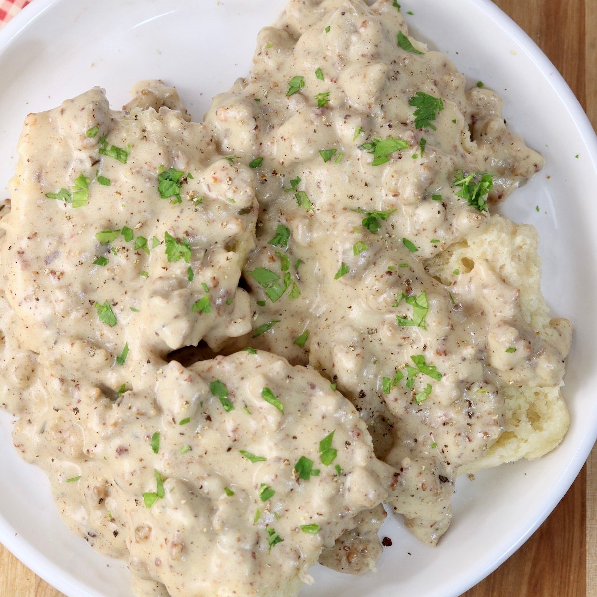 Sausage Gravy and Biscuits