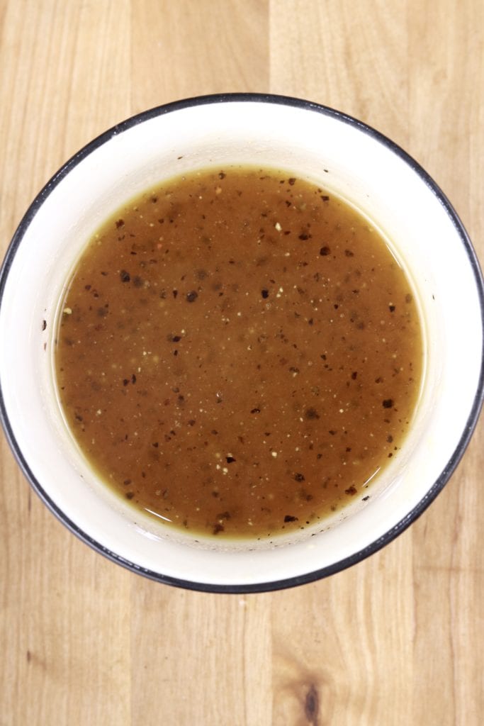 Vinegar dressing for bean salad