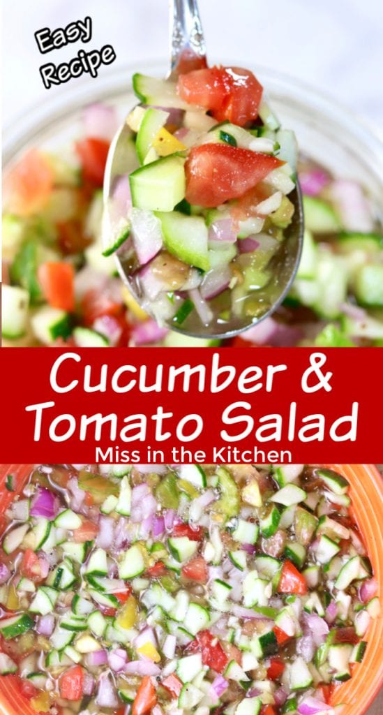 Cucumber and Tomato Salad collage