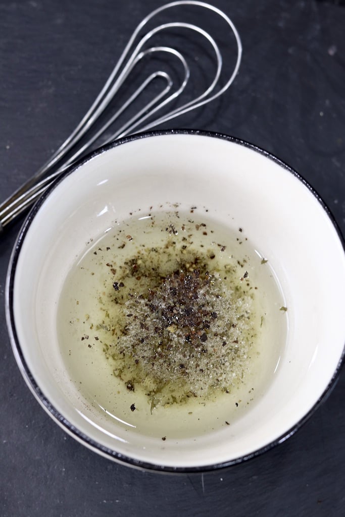 Vegetable oil with Ranch Dressing and Pepper for roasting potatoes