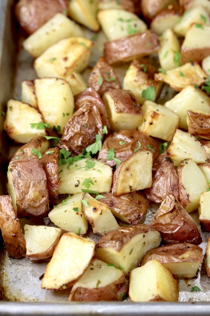 Roasted Ranch Potatoes on a sheet pan