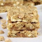 Caramel White Chocolate Macadamia Nut Bars