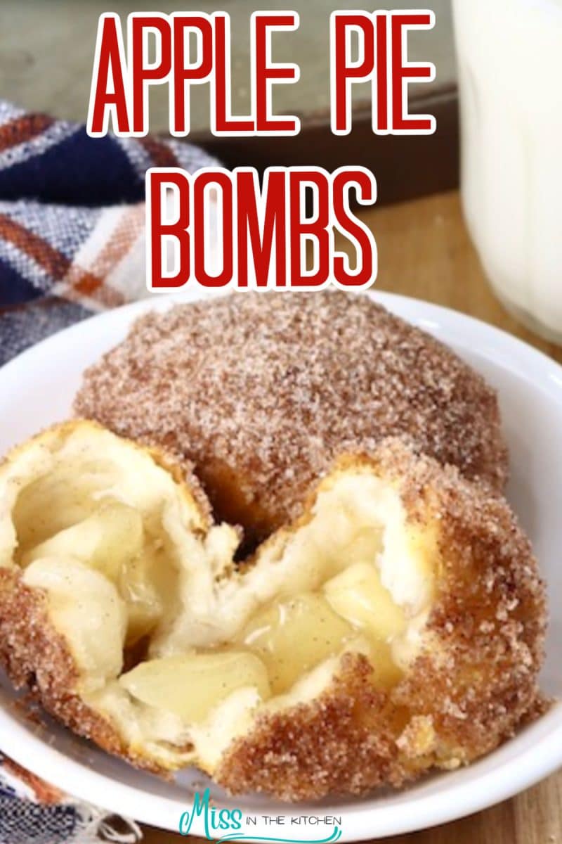 Apple Pie Bomb in a bowl text overlay.