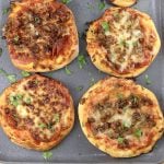Air Fryer Mini PIzza 4 on a platter
