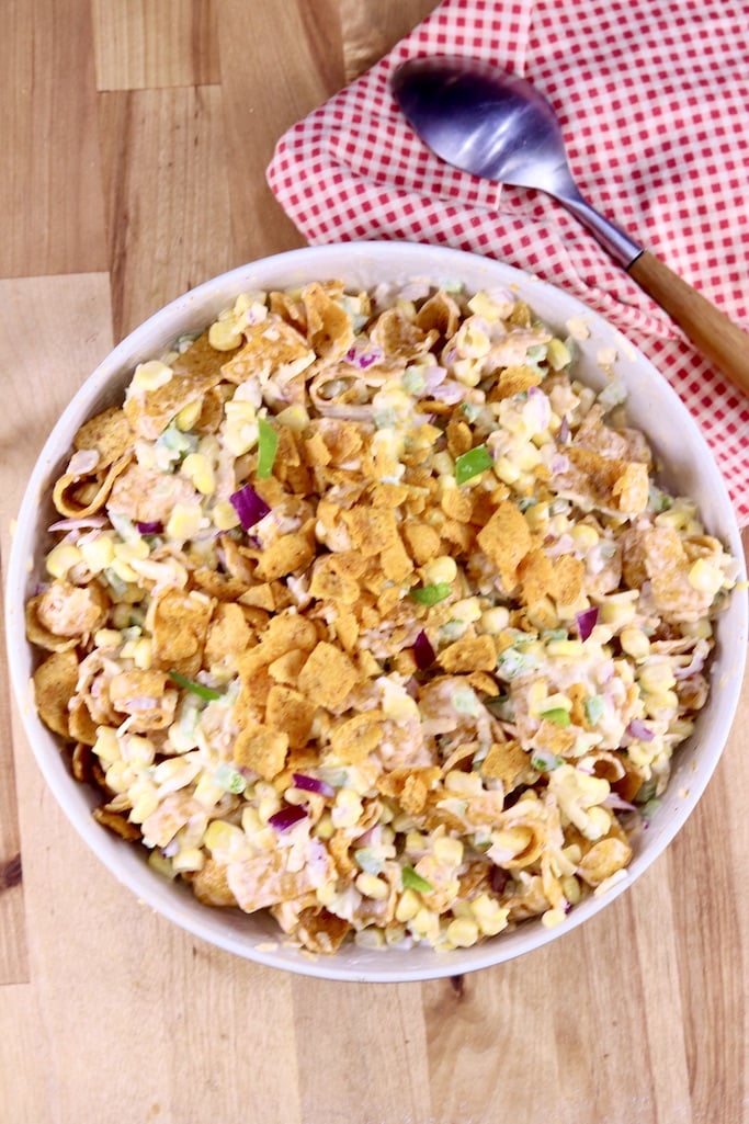 Frito corn salad in a bowl.