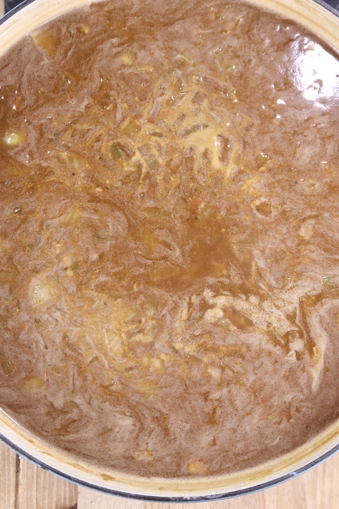 Soup mixture with vegetables