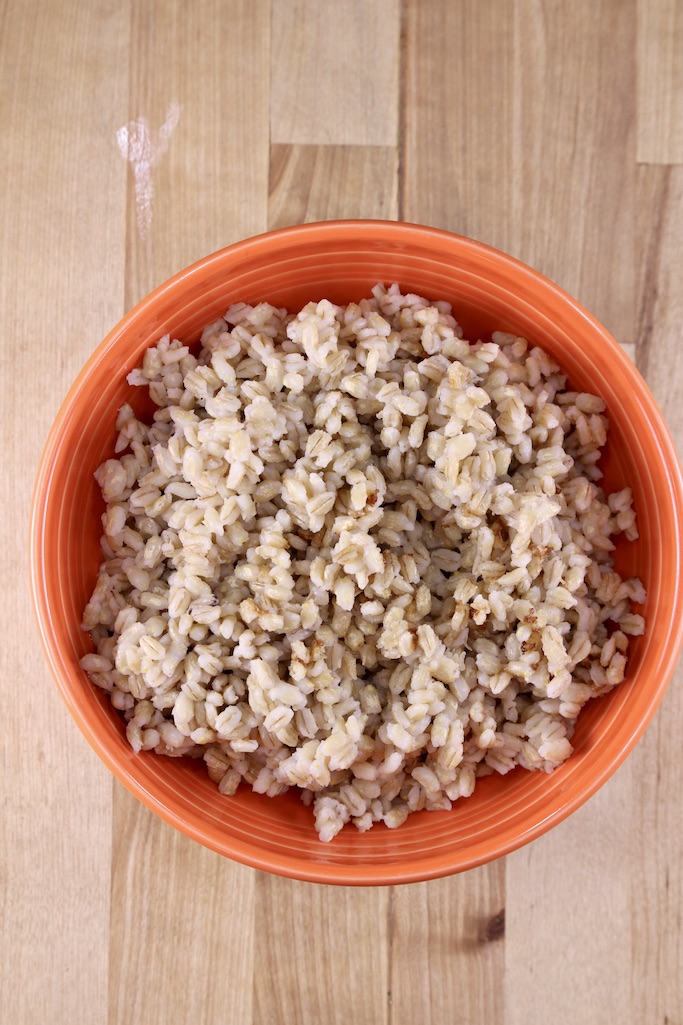 bowl of cooked pearl barley
