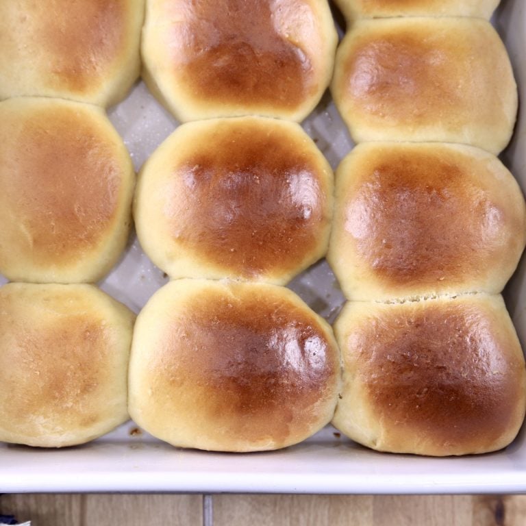 Hawaiian Rolls close up in a pan