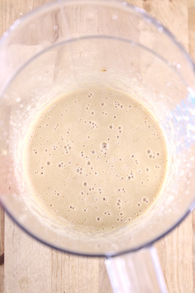 Blended onions, broth and corn starch