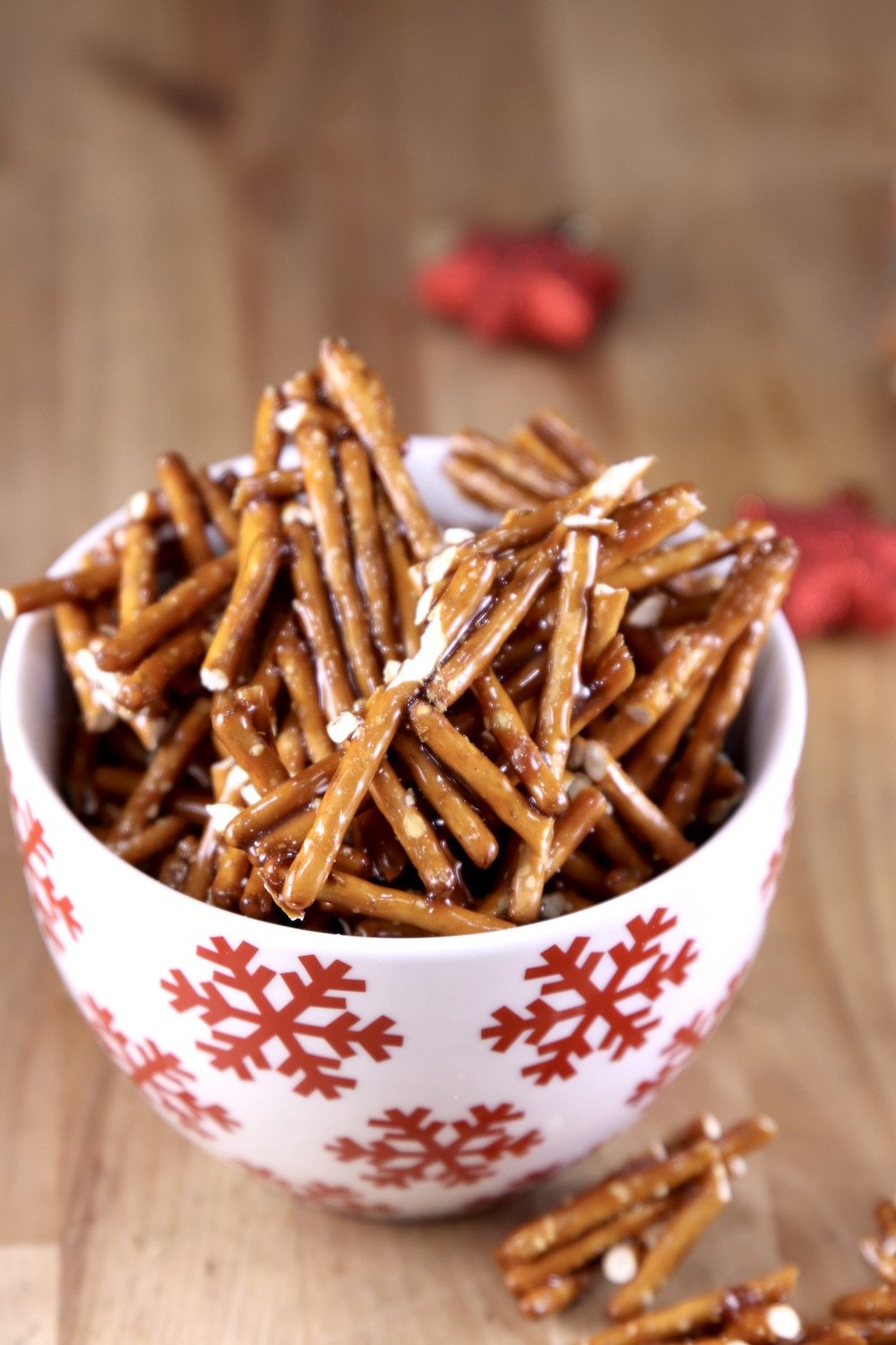 bowl of candied pretzels