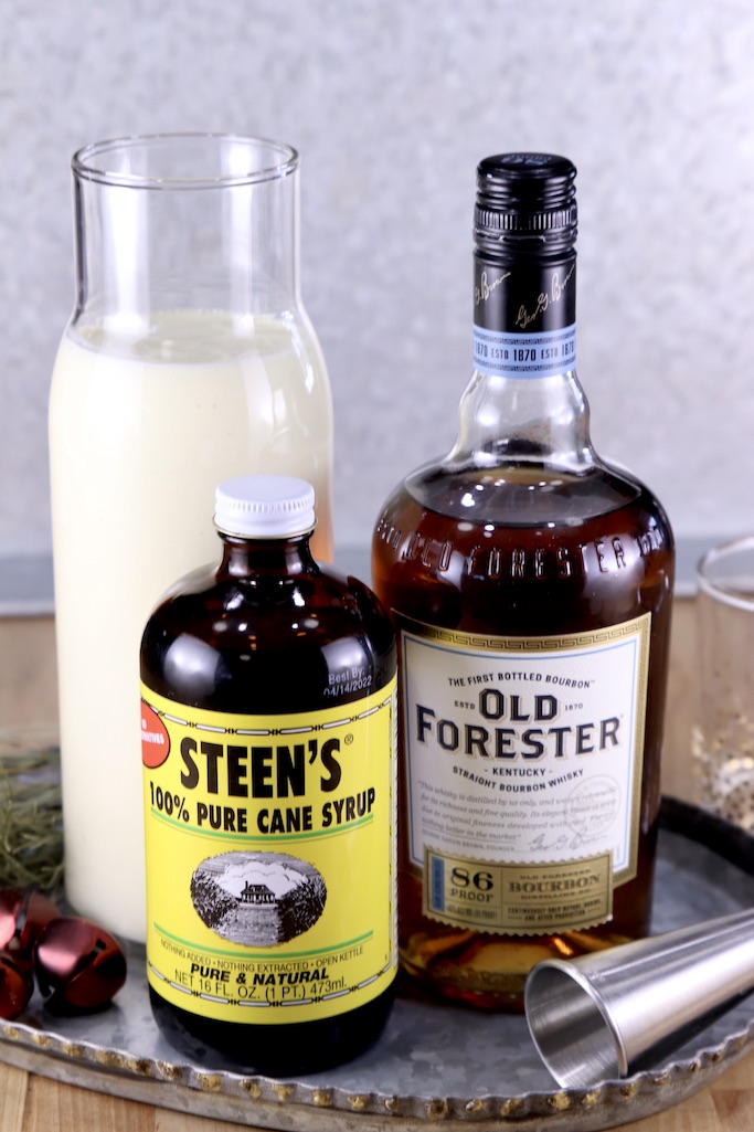 Ingredients for Spiked Eggnog