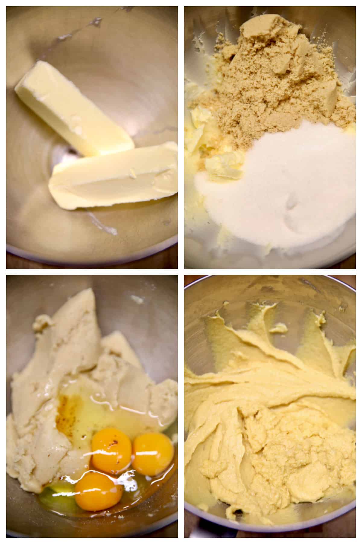 Collage making cookie dough.